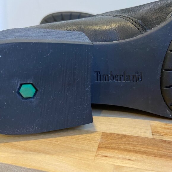 Timberland Womens Black Leather Chelsea Boots With Block Heel size 7.5 - Picture 11 of 15
